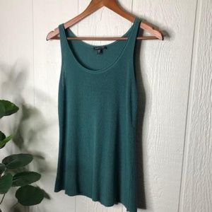 EILEEN FISHER GREEN SWEATER VEST SZ. M
